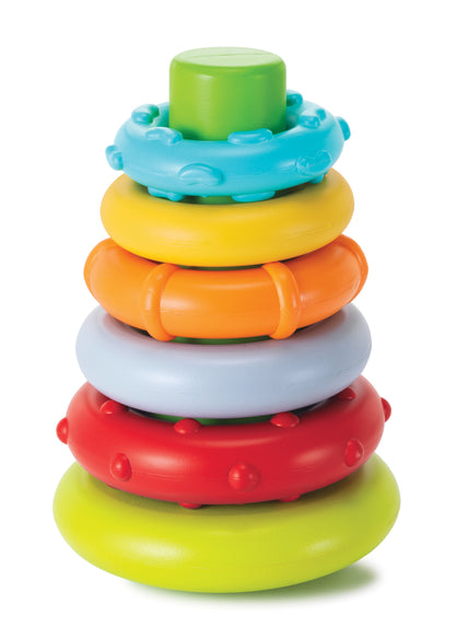 Infantino- Rock'N Stack Rings-Multicolor