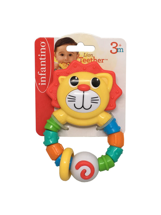 Infantino- Bendy Lion Teether-Red & Yellow