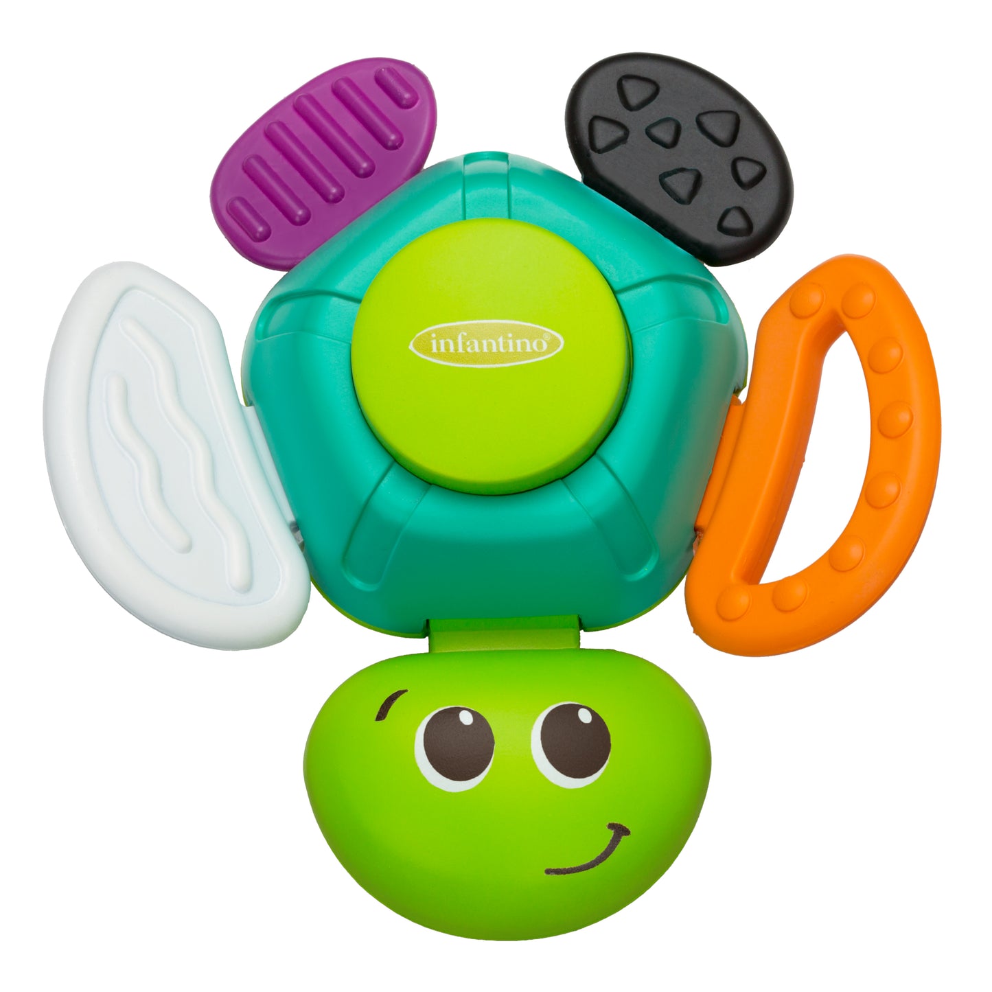 Infantino- Turtle Rattle-Multicolor