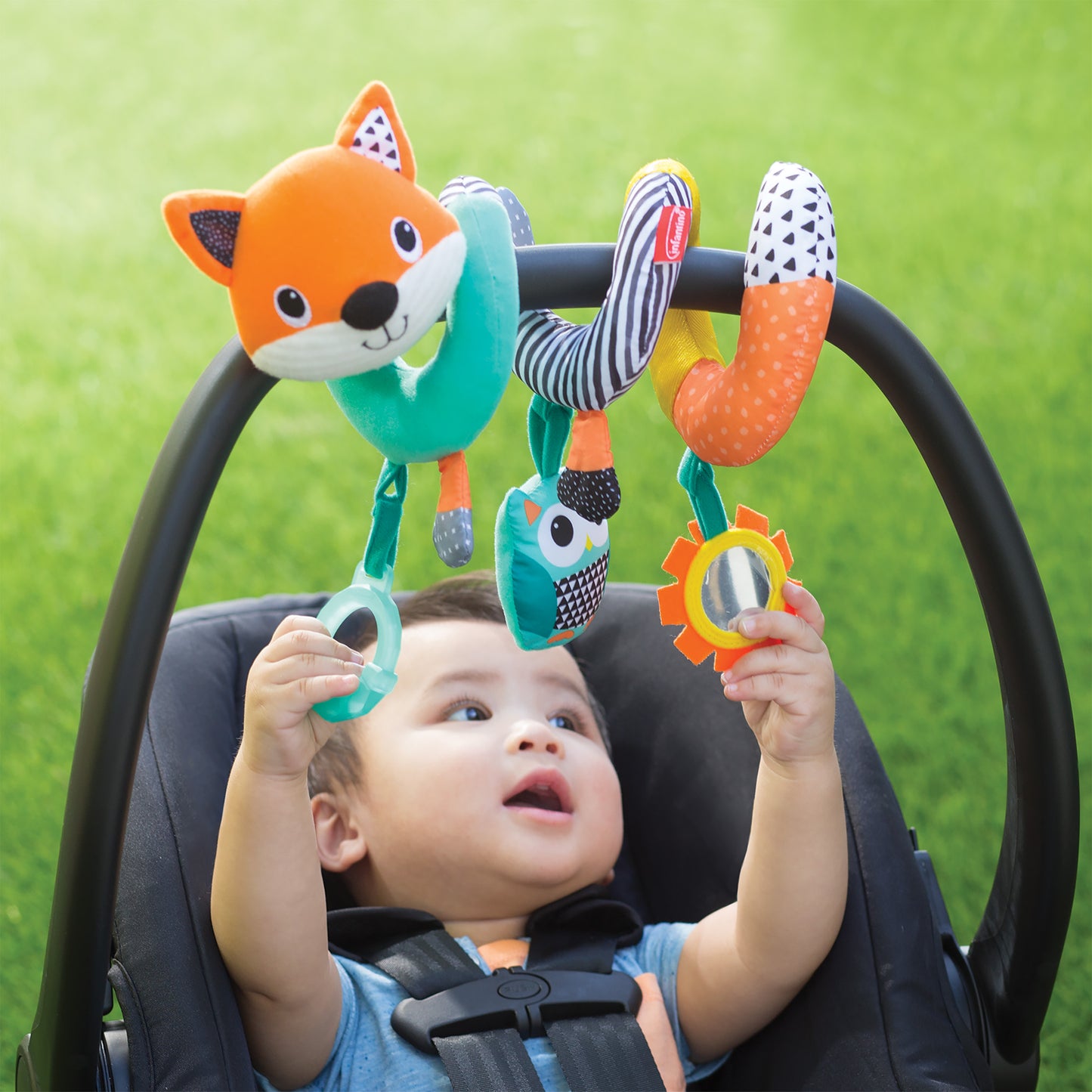 Infantino- Spiral Activity Toy - Fox-Multicolor