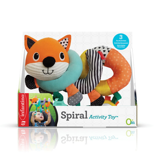 Infantino- Spiral Activity Toy - Fox-Multicolor