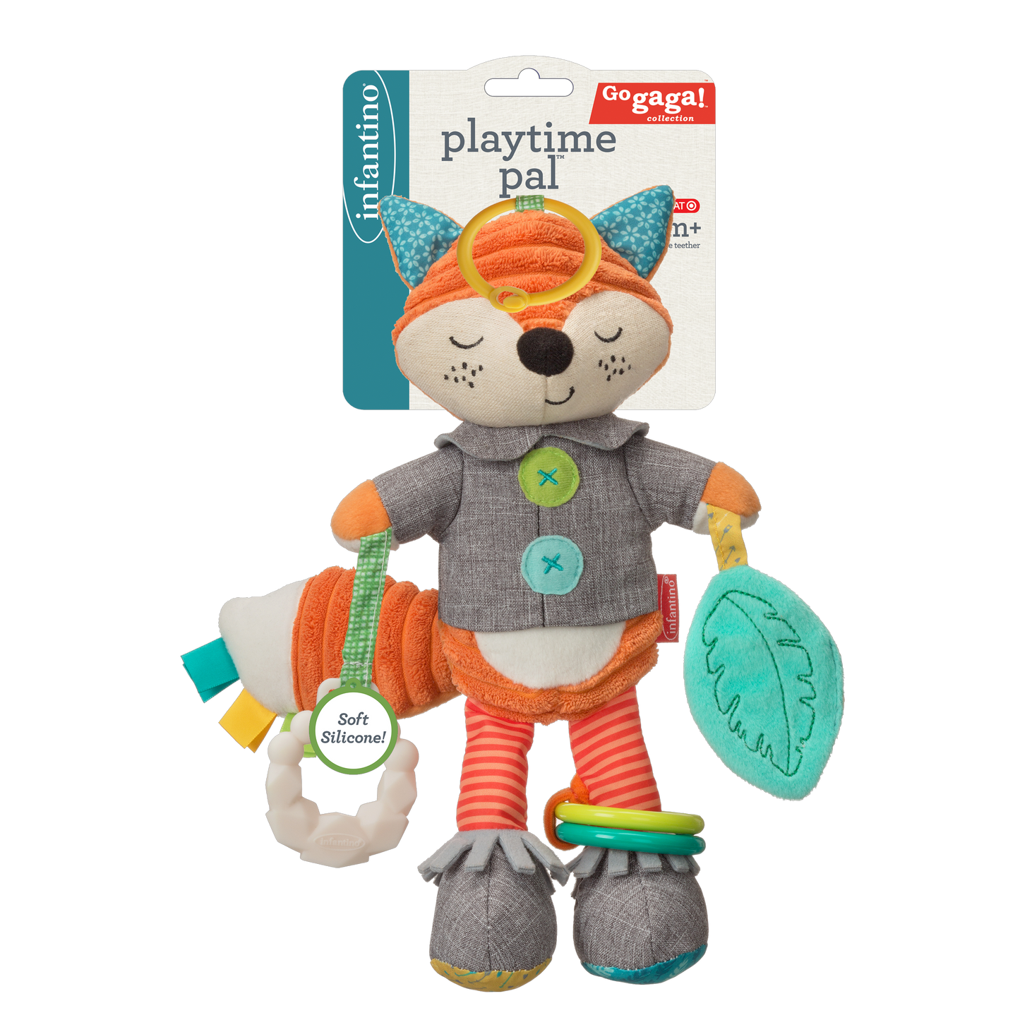 Infantino- Go Gaga Playtime Pal - Fox-Multicolor