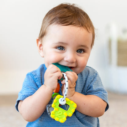 Infantino- Slide & Chew Teether Keys-Multicolor