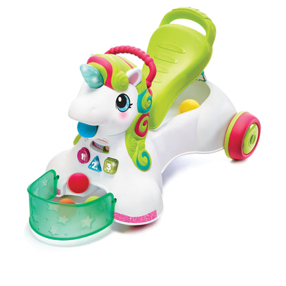 Infantino- Infantino-3-In-1 Sit, Walk & Ride Unicorn-Multicolor