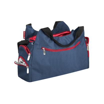 Badabulle Multipocket Blue Changing Bag With Five External, Easy Access Pockets + One Insulated Bottle Pocket