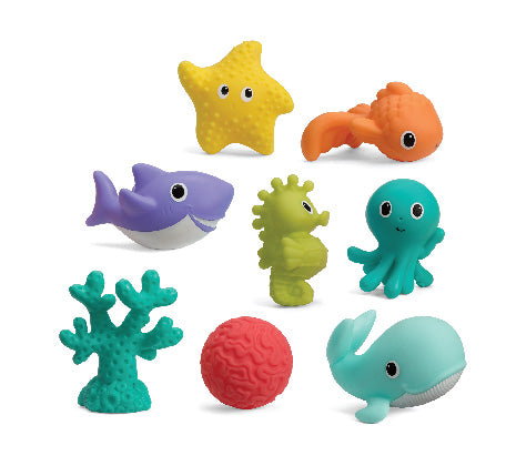 Infantino- Aquarium Bath Squirters-Multicolor