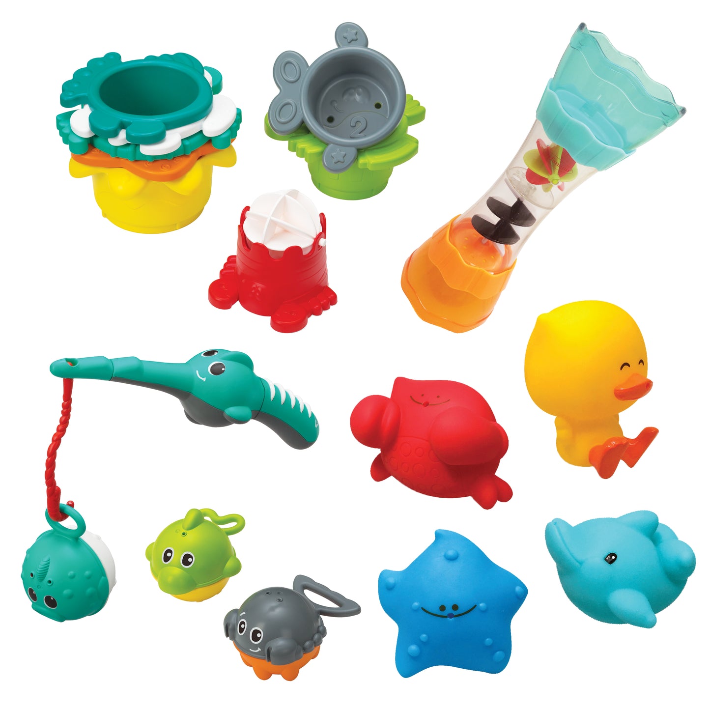 Infantino- Infantino Splish & Splash Bath Play Set-Multicolor