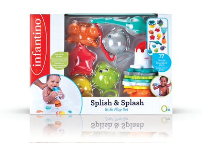 Infantino- Infantino Splish & Splash Bath Play Set-Multicolor