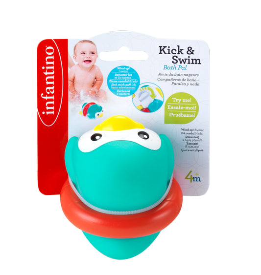 Infantino- Kick & Swim Bath Pals - Penguin-Multicolor