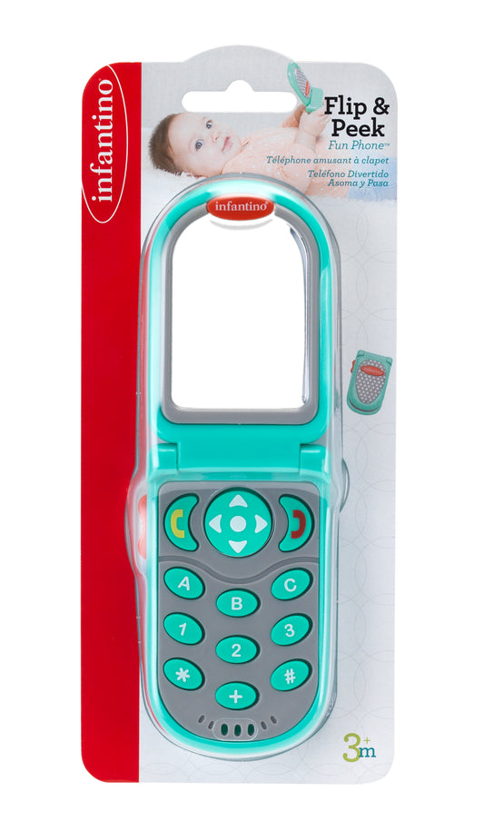 Infantino- Flip & Peek Fun Phone-Teal