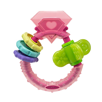 Infantino- Chew & Play Ring Teether-Pink