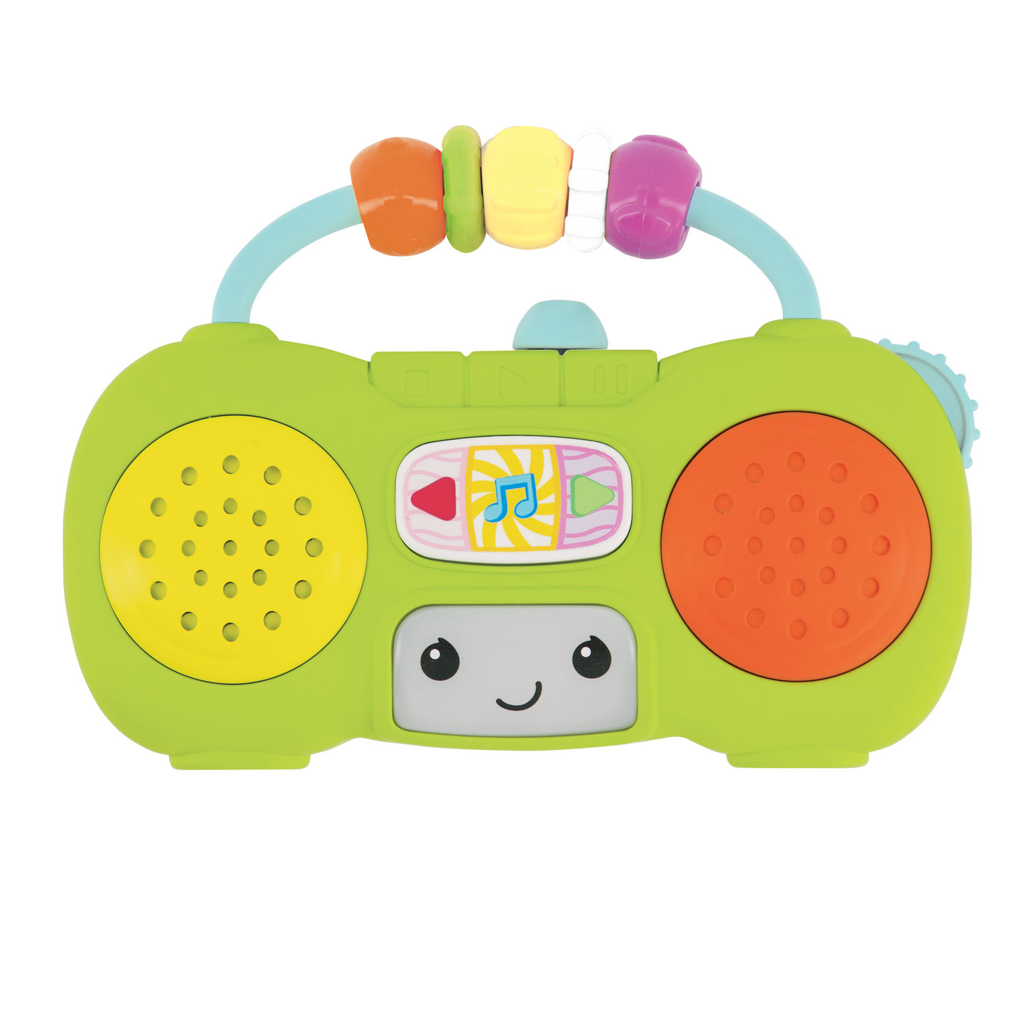 Infantino- Music & Light Pretend Mini Boombox-Multicolor