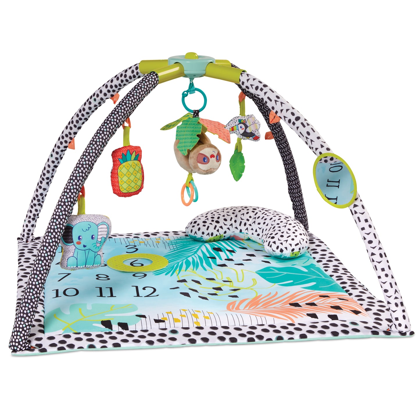 Infantino- 4-In-1 Milestones&Memories Twist & Fold Gym-Multicolor