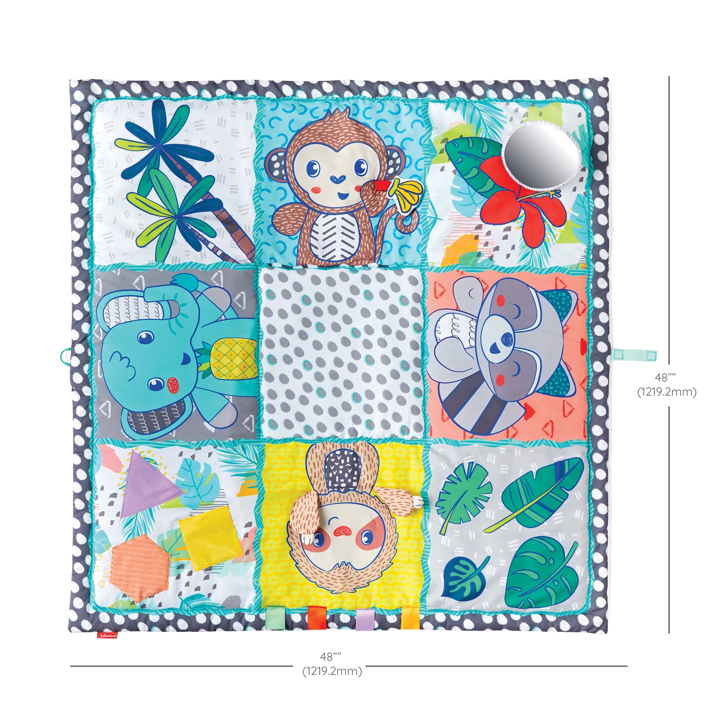 Infantino- Giant Sensory Discovery Mat-Multicolor