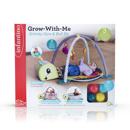 Infantino- Grow-With-Me Activity Gym & Ball Pit-Multicolor