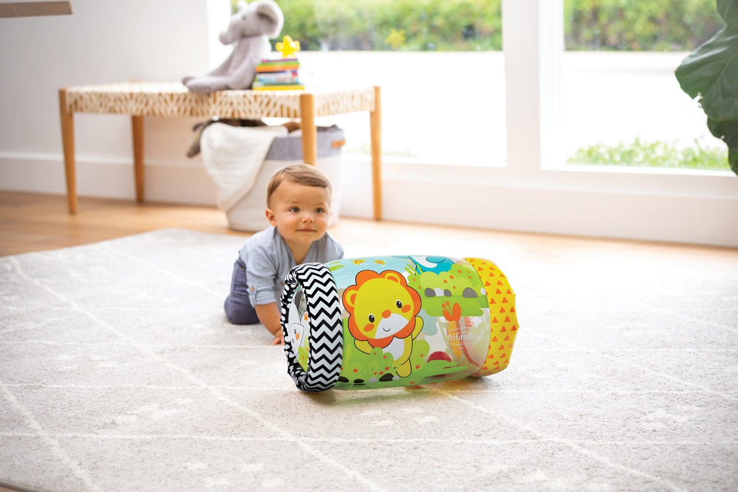 Infantino- Jungle Peek & Roll -Multicolor