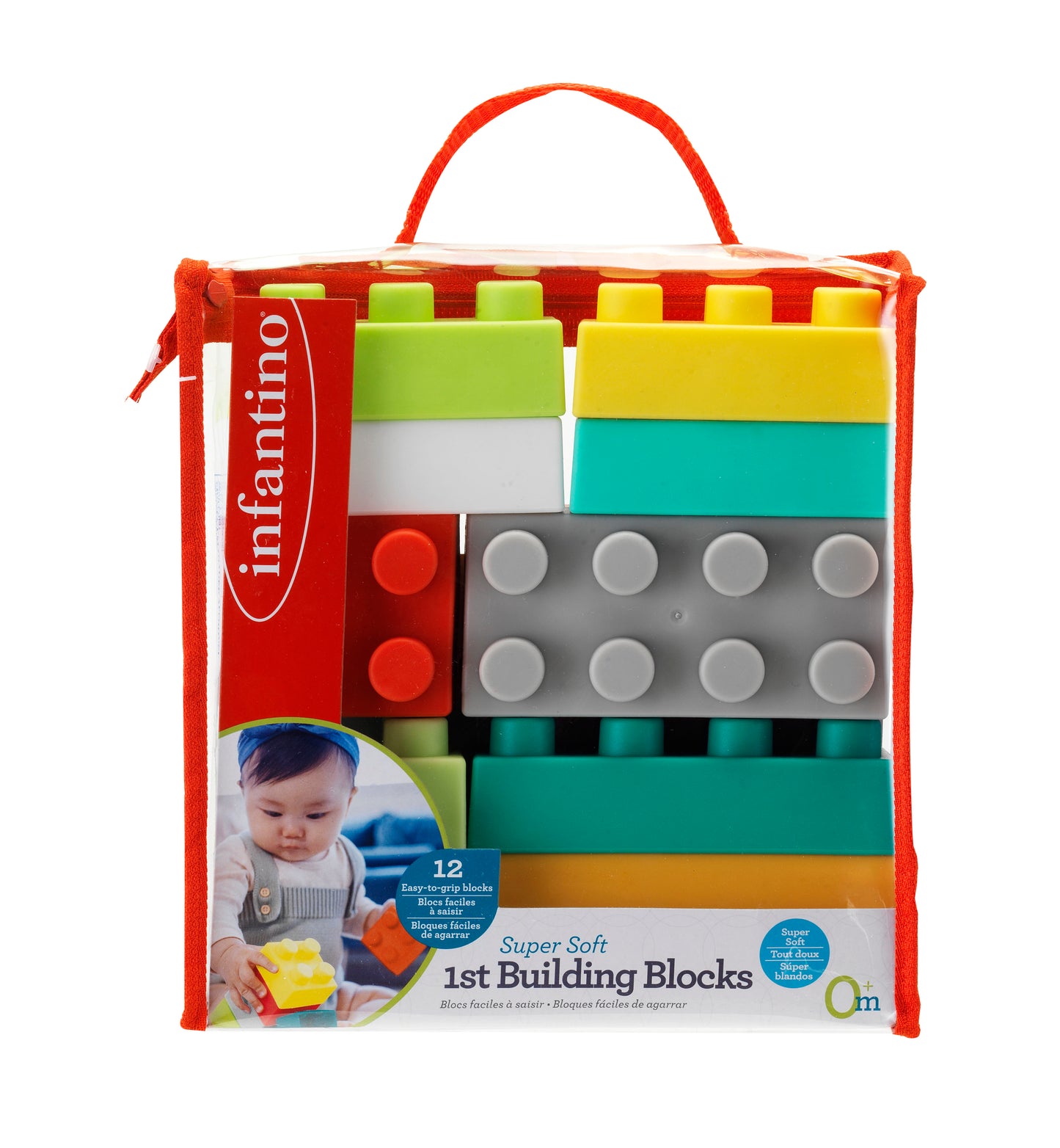 Infantino- Super Soft 1St Building Blocks-Multicolor