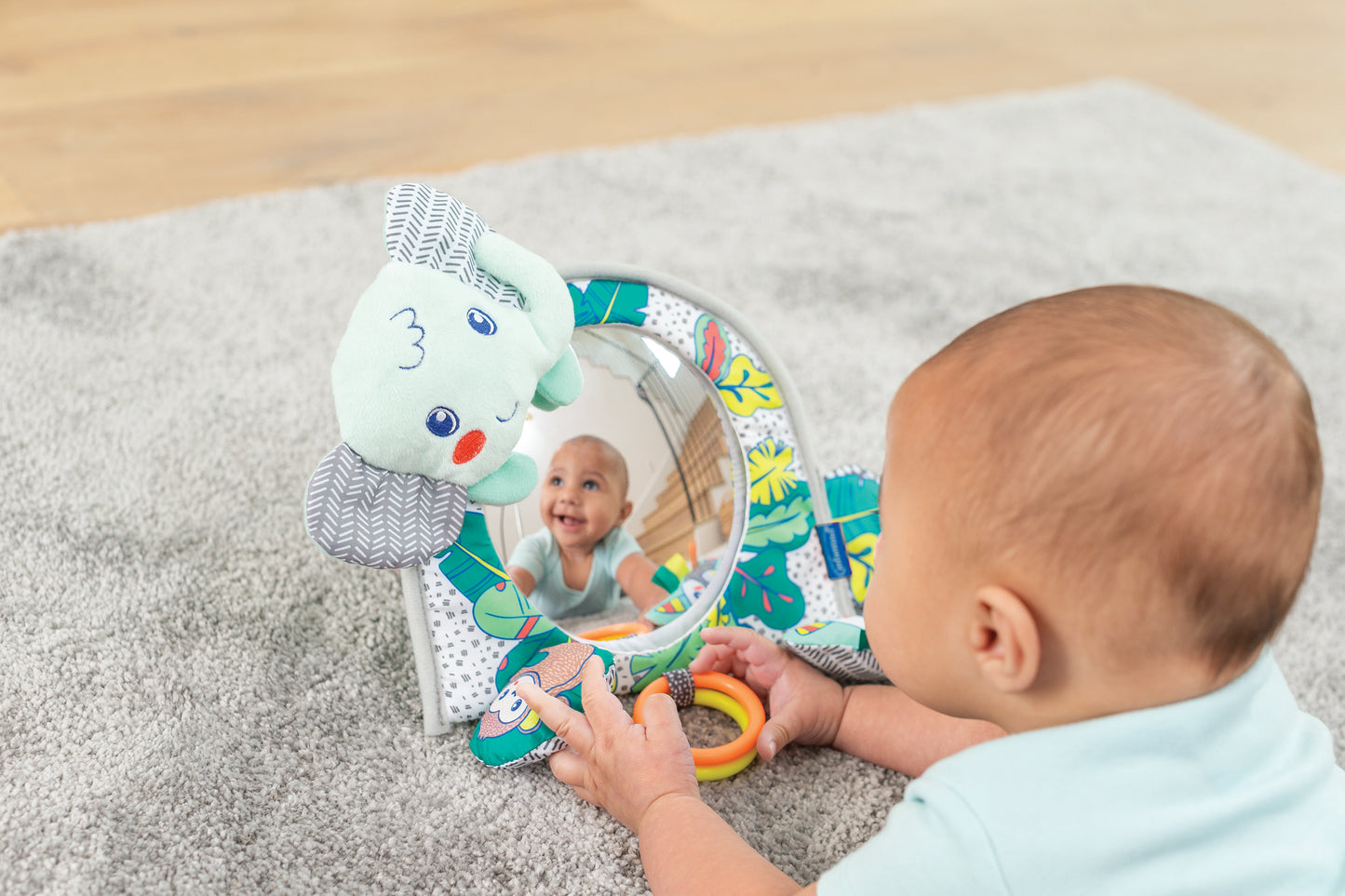 Infantino- Discover & Play Activity Mirror-Multicolor