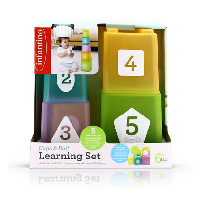 Infantino- Cups & Ball Learning Set-Multicolor