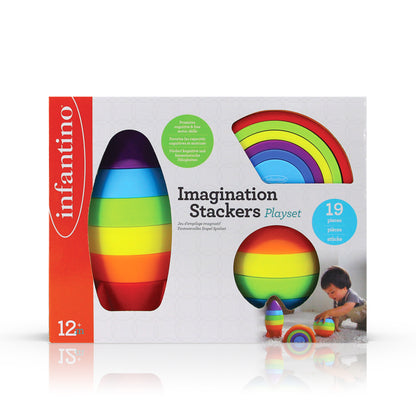 Infantino- Imagination Stackers Playset-Multi Color