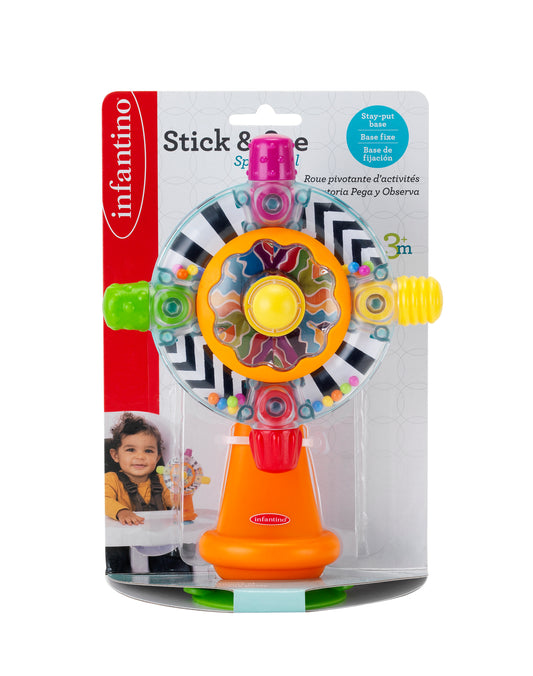 Infantino- Stick & See Spinwheel -Multicolor