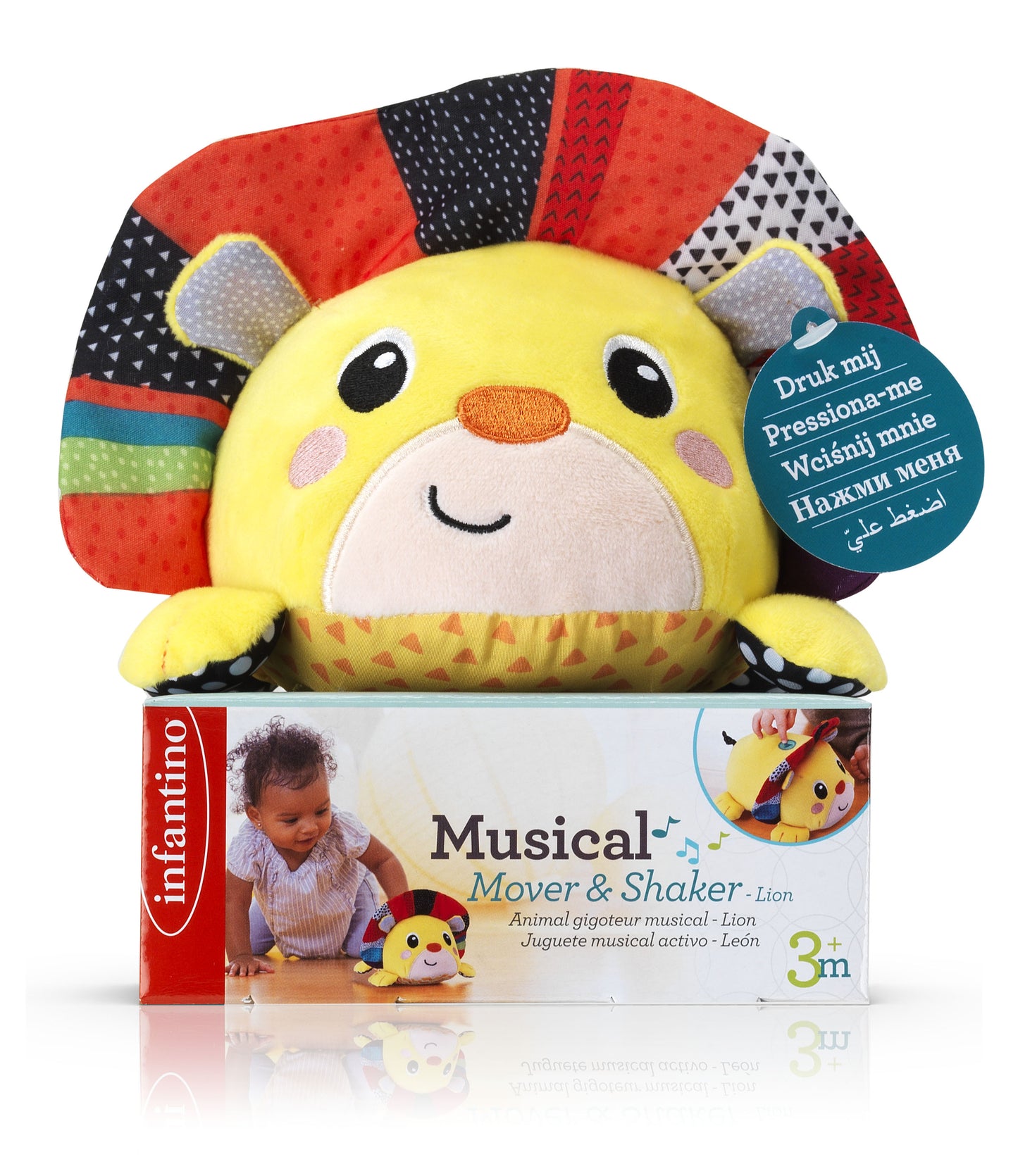 Infantino- Musical Mover & Shaker - Lion-Multicolor