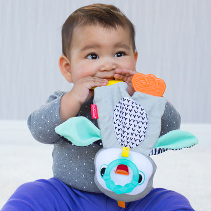 Infantino- Cuddly Teether - Penguin-Multicolor