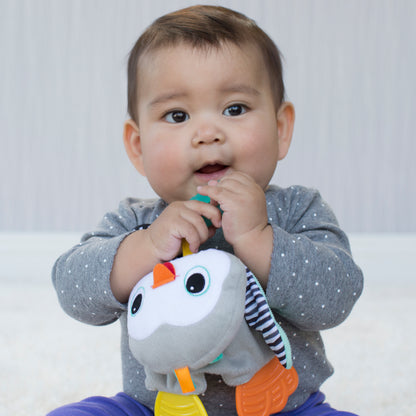 Infantino- Cuddly Teether - Penguin-Multicolor