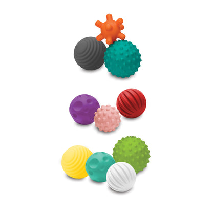 Infantino- Textured Multi-Ball Set™ 10 Pcs -Multicolor