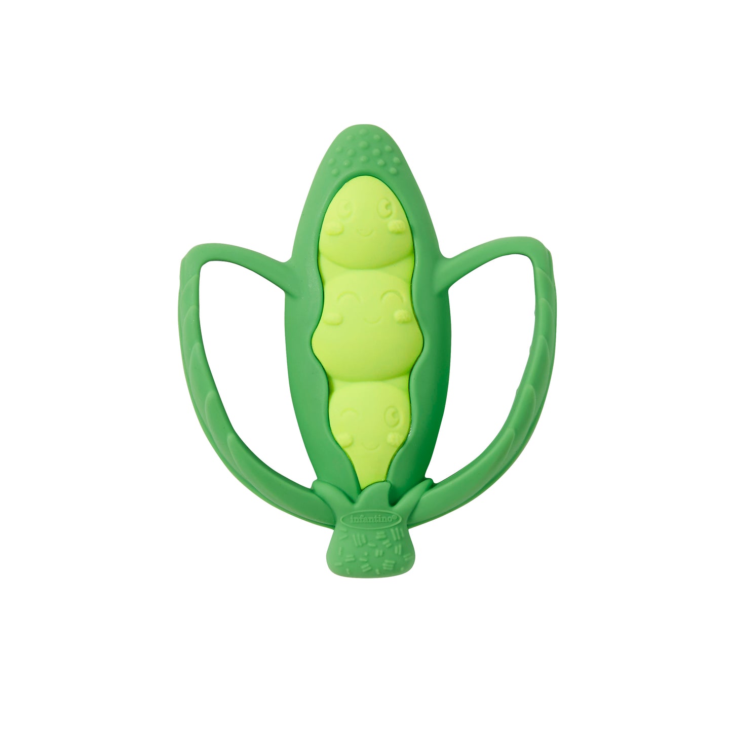 Infantino- Lil Nibbles Textured Silicone Teether -Green