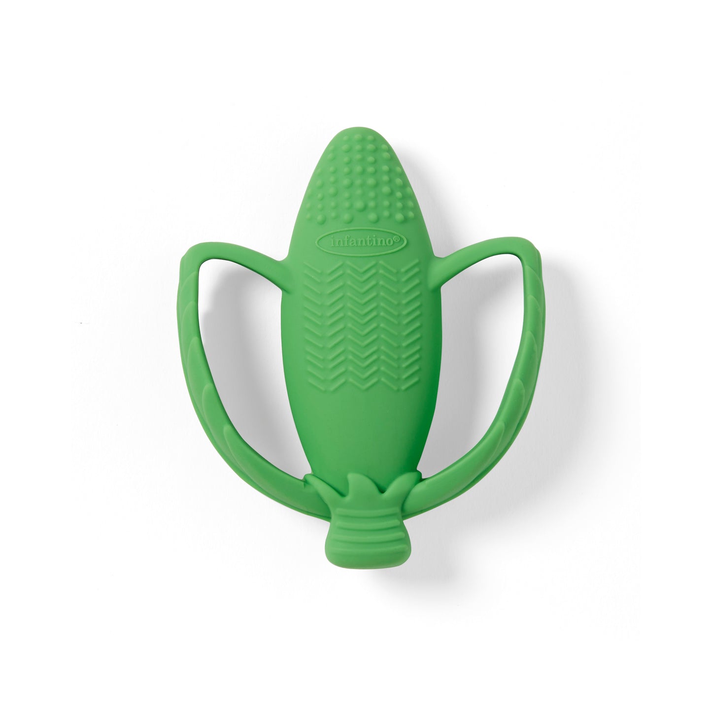 Infantino- Lil Nibbles Textured Silicone Teether -Green