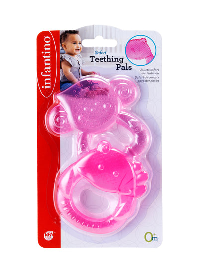 Infantino- Safari Teething Pals- Pink