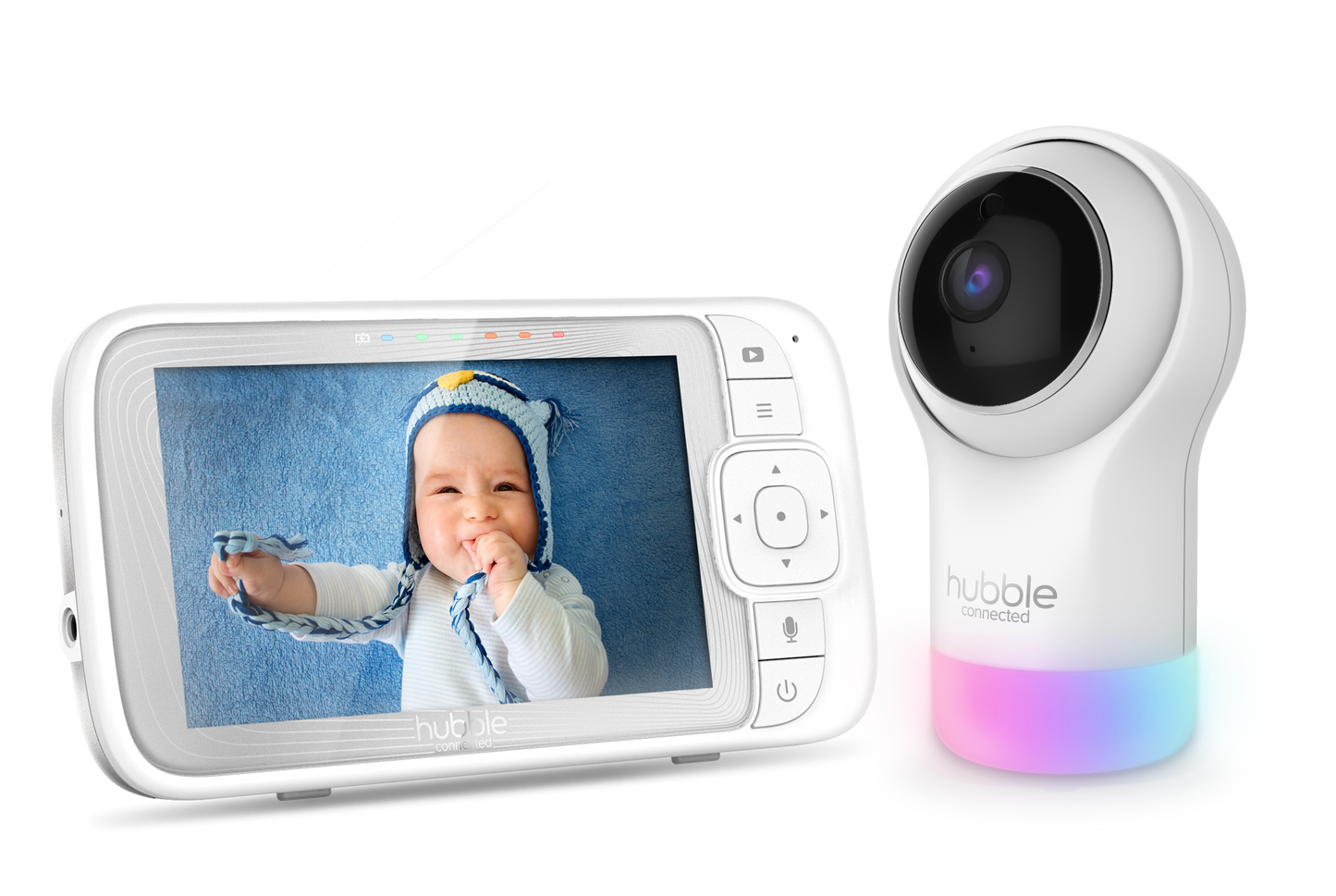 Hubble-Nursery View Glow Video Monitor-White