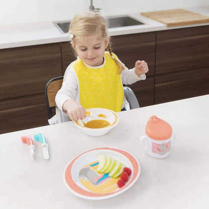 Badabulle - Yummy 7-Piece Crockery Set | For Kids & Toddlers - Coral