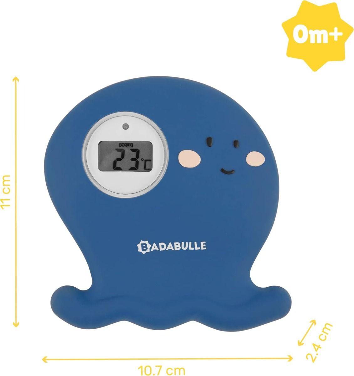 Badabulle Octopus Digital Bath Thermometer, Blue