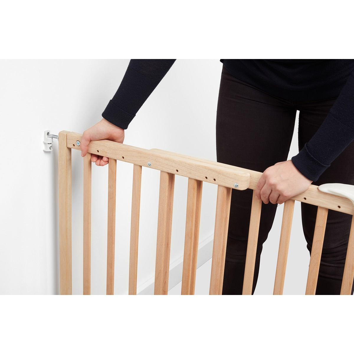 Badabulle - Deco Pop Wooden Extending Safety Gate | 63 To 106Cm Wide | Pressure Fit Or Screw Mounted