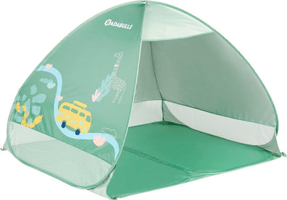 Badabulle - Anti-Uv Baby Tent | Large Beach Tent, High Sun Protection Spf 50+ For Toddlers | Pop-Up System - Green