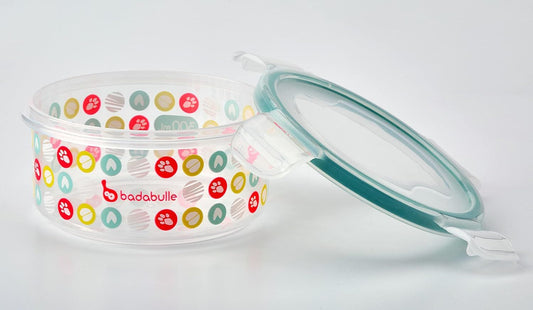 Badabulle - Container Set Of 3 | 3 X 300 Ml, Ultra - Hermetic Lid | Preserve Meals, Microwave And Freezer Safe | Airtight Seal - Multicolor, Pack Of 3