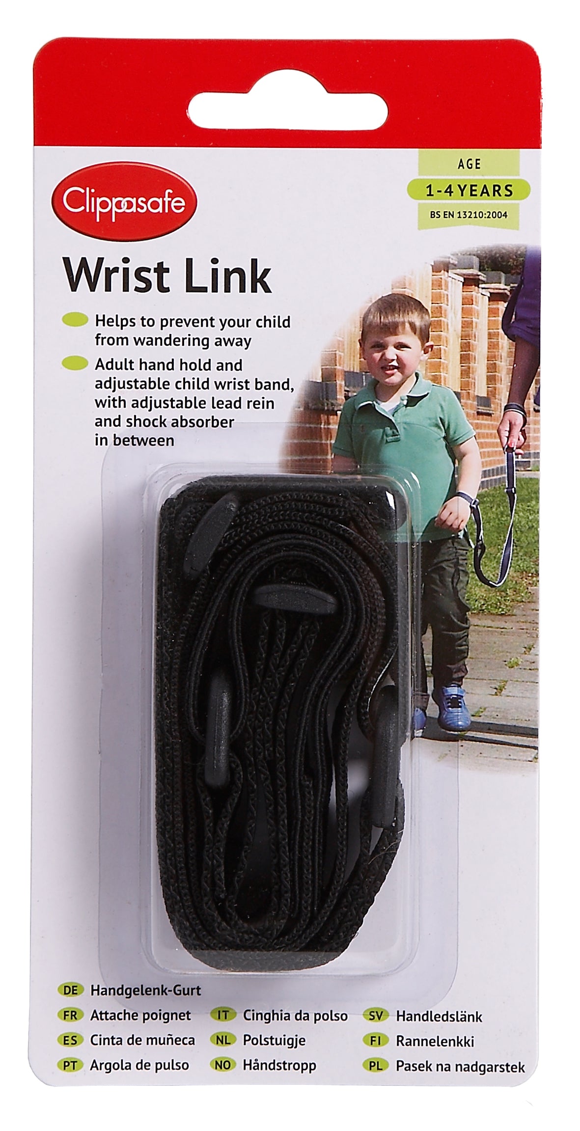 Clippasafe- Wrist Link With Extra Security -Black