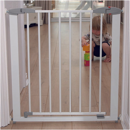 Clippasafe- Swing Shut Extendable Gate With Two Way Opening- White