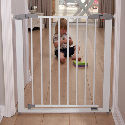 Clippasafe- Swing Shut Extendable Gate With Two Way Opening- White