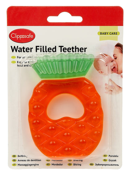 Clippasafe- Soft & Gentle Water Filled Teether For Tender Gums - Pineapple