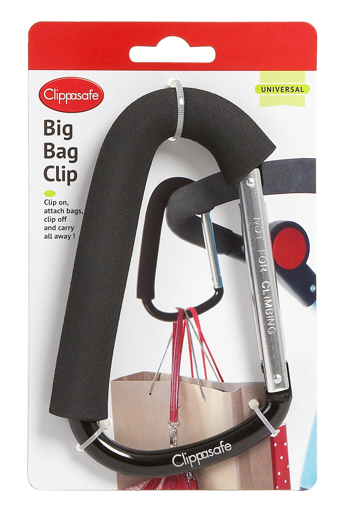 Clippasafe- Sturdy Big Bag Clip For Stroller