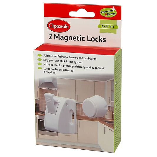 Clippasafe- Magnetic Cupboard & Drawer Lock Finger Safety Invisible Locking Mechanism