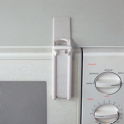 Clippasafe- Self Adhesive Microwave & Oven Lock Heat Resistant- White