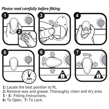 Clippasafe- Self Adhesive Oven Door Lock Easy To Fit