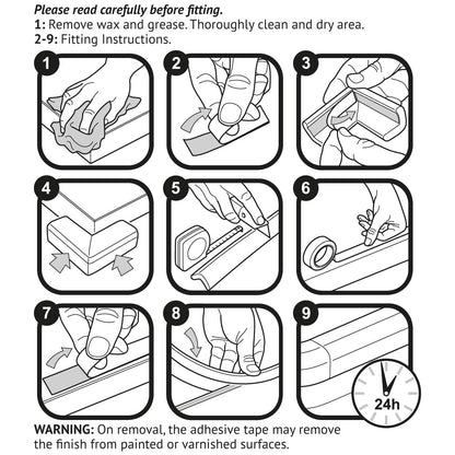 Clippasafe-Self Adhesive Mini Corner & Edge Bump Guards Easy To Fit - Cream