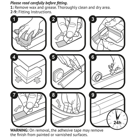 Clippasafe-Self Adhesive Mini Corner & Edge Bump Guards Easy To Fit - Cream