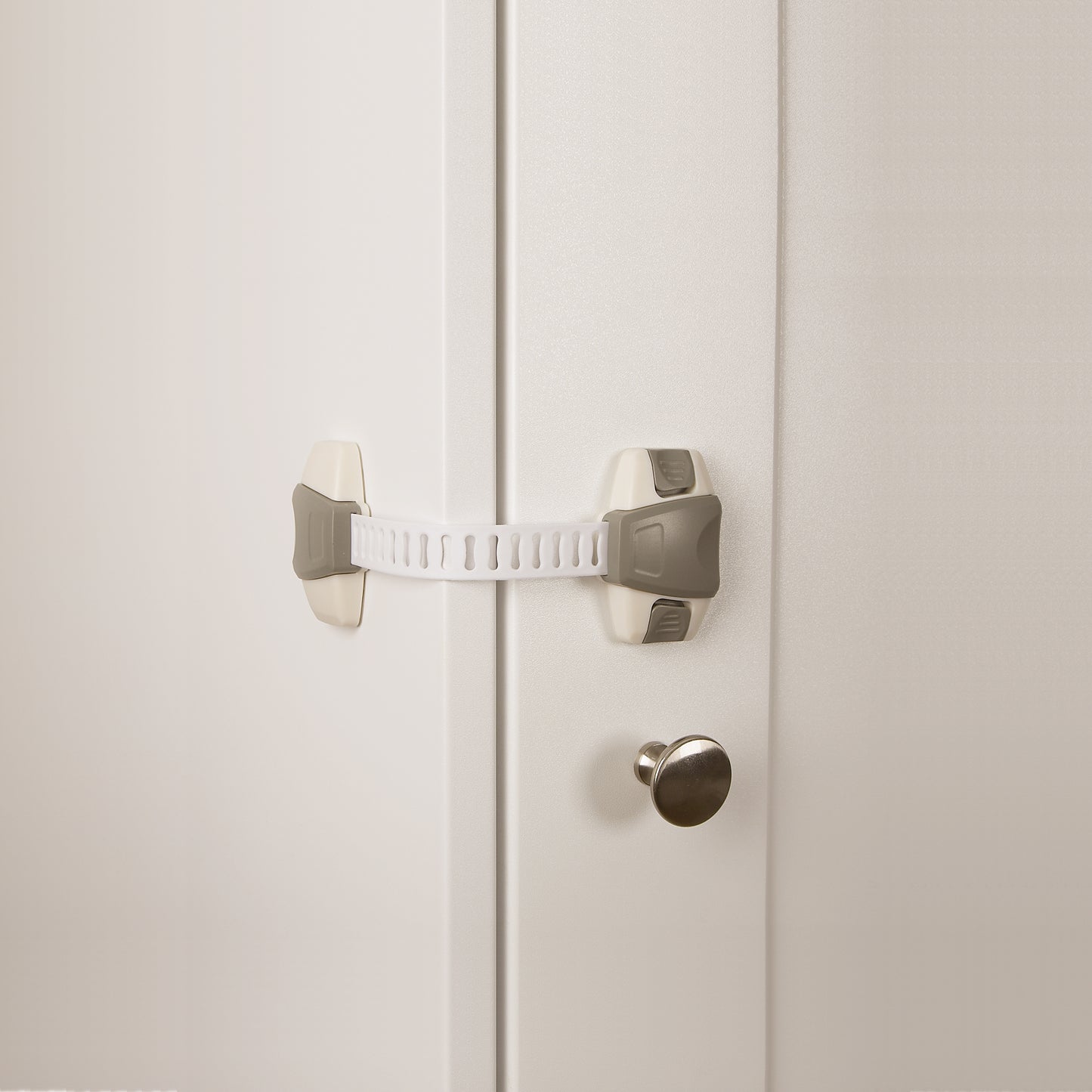 Clippasafe- Adjustable Multi Purpose Latch -(White/Grey)