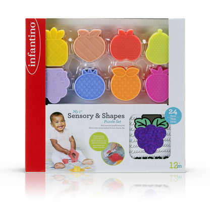 Infantino- My 1St Sensory & Shapes Puzzle Set-Multicolor